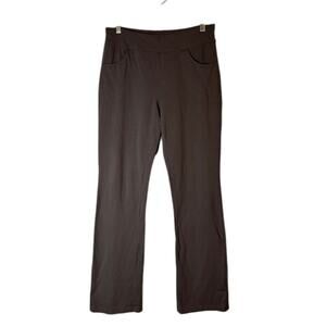 Lucy Gray Boot Leg Athletic Nylon Stretch Running Casual Pants Women Sz M